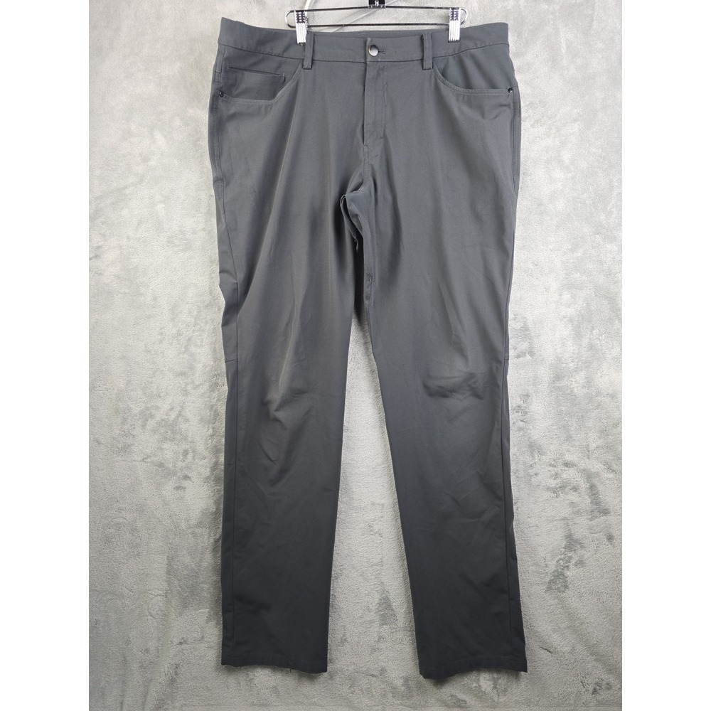 Lululemon Commission Pants Mens 36x35 Gray Chino Stretch Casual Golf Office